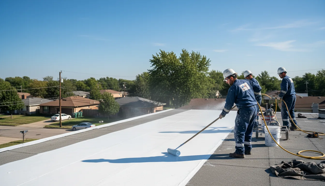 Commercial roof coating in Basile, LA near me